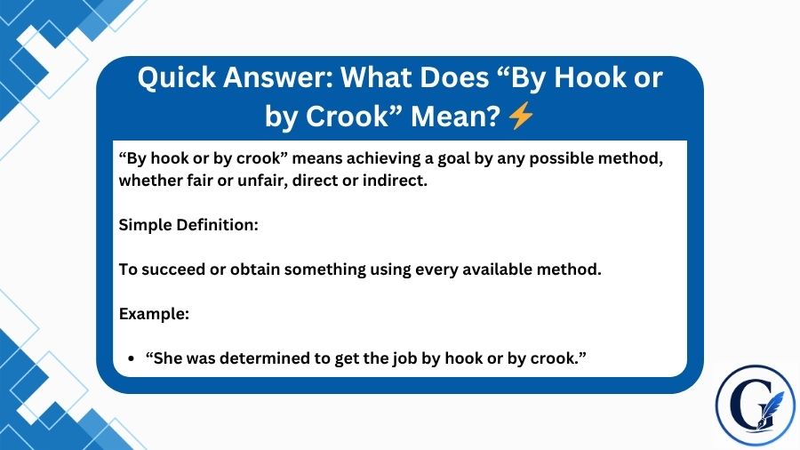 By Hook or by Crook