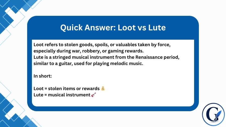Loot vs Lute