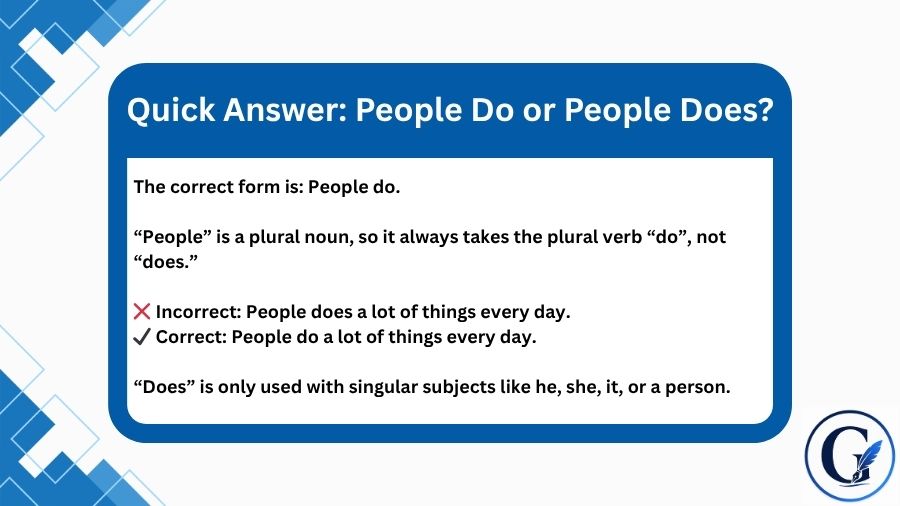 People Do or People Does
