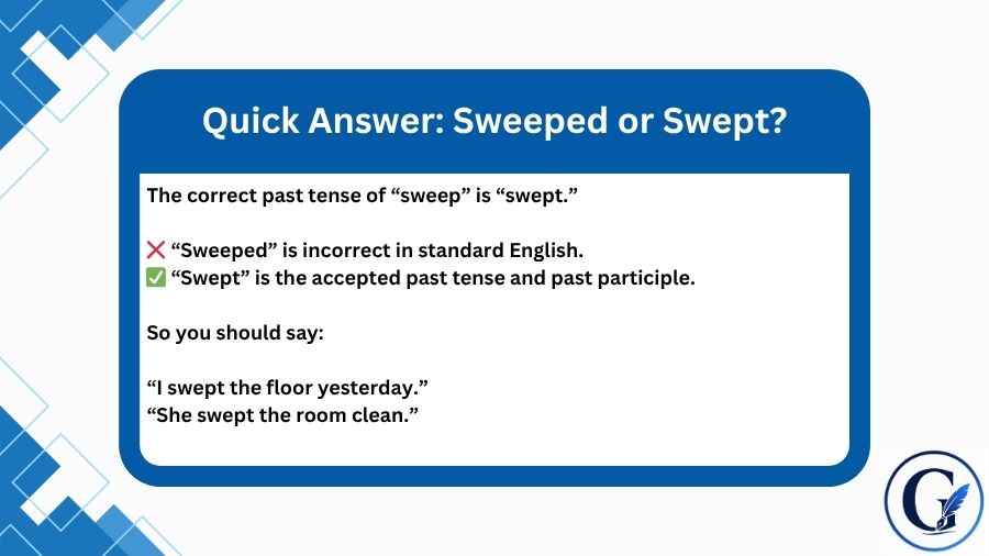 Sweeped or Swept