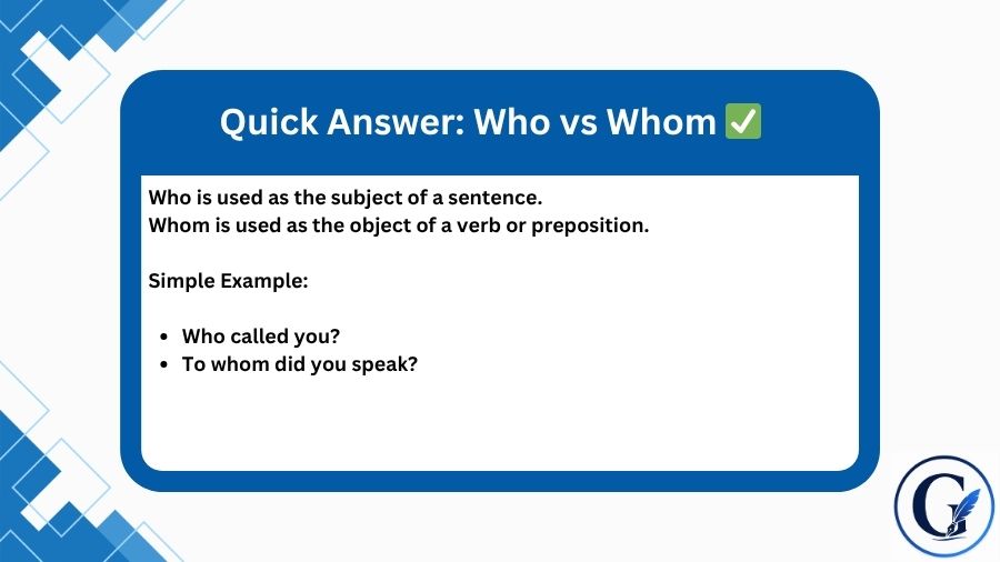 Who vs Whom