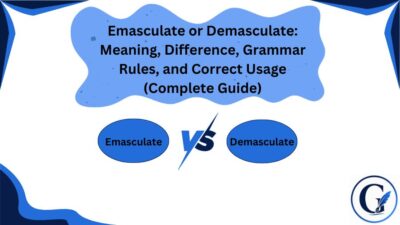 Emasculate or Demasculate