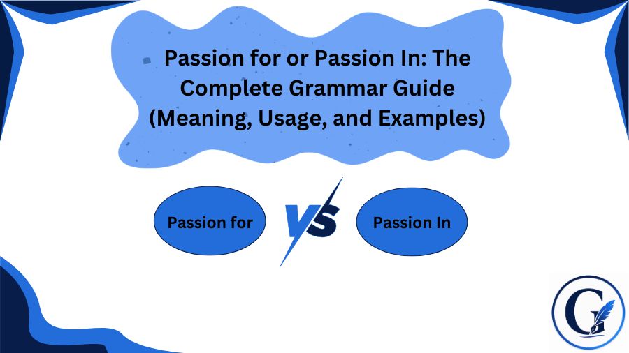 Passion for or Passion In