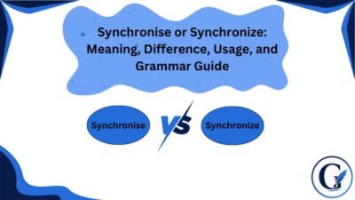 Synchronise or Synchronize