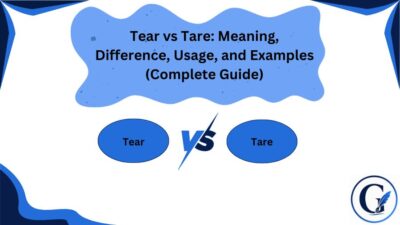 Tear vs Tare