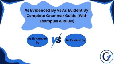 As Evidenced By vs As Evident By